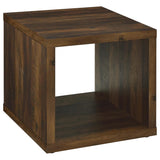 Frisco Square Engineered Wood Side End Table Dark Pine | Brown | Dark Pine | 710507