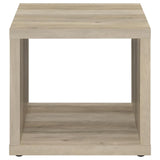 Frisco Square Engineered Wood Side End Table Distressed Pine | Brown | Distressed Pine | 710517