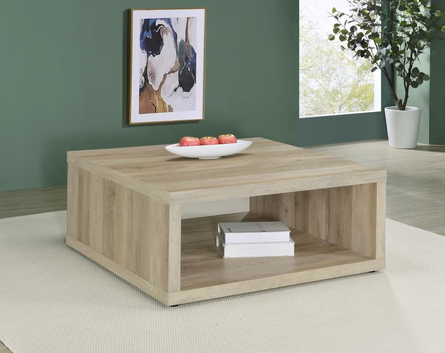 Frisco Square Engineered Wood Coffee Table Distressed Pine | Brown | Distressed Pine | 710518
