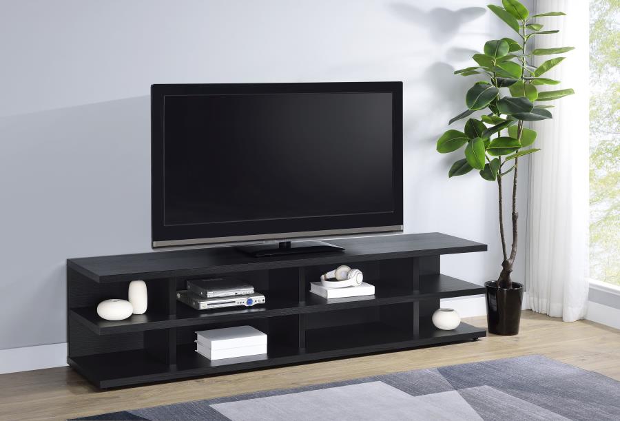 Cartmill 78-inch 2-tier TV Stand Media Console Black | Black | 710533