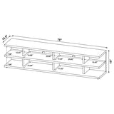 Cartmill 78-inch 2-tier TV Stand Media Console Mango | Brown | Mango | 710543