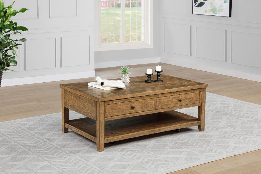 Payne 48-inch Mobile Lift Top Coffee Table Distressed Brown | Brown | Distressed Brown | 710545
