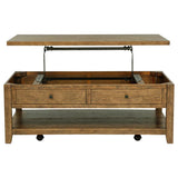 Payne 48-inch Mobile Lift Top Coffee Table Distressed Brown | Brown | Distressed Brown | 710545