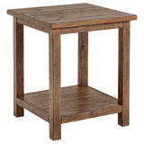 Payne Wood End Table with Shelf Distressed Brown | Brown | Distressed Brown | 710546