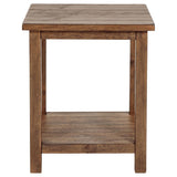 Payne Wood End Table with Shelf Distressed Brown | Brown | Distressed Brown | 710546