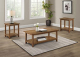 Payne 2-piece Coffee and End Table Set Distressed Brown