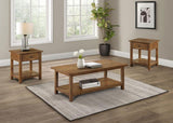 Payne 2-piece Coffee and 1-drawer End Table Set Brown