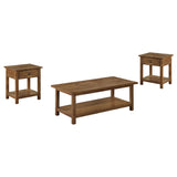 Payne 3-piece Coffee and 1-drawer End Table Set Brown | Brown | Distressed Brown | 710548-S3