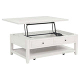 Payne 48-inch Mobile Lift Top Coffee Table Distressed White | White | Distressed White | 710555