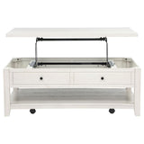 Payne 48-inch Mobile Lift Top Coffee Table Distressed White | White | Distressed White | 710555