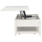Payne 48-inch Mobile Lift Top Coffee Table Distressed White | White | Distressed White | 710555