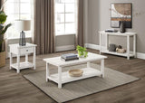 Payne 1-drawer Wood End Table with Shelf Distressed White | White | Distressed White | 710557