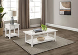 Payne 2-piece Coffee and 1-drawer End Table Set White | White | Distressed White | 710558-S2