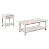 Payne 2-piece Coffee and 1-drawer End Table Set White | White | Distressed White | 710558-S2
