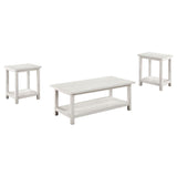 Payne 3-piece Coffee and End Table Set Distressed White | White | Distressed White | 710558-S3A