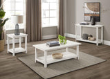 Payne Wood Coffee Table with Shelf Distressed White | White | Distressed White | 710558