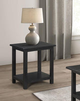 Payne Wood End Table with Shelf Distressed Java | Brown | Distressed Java | 710566