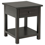 Payne 1-drawer Wood End Table with Shelf Distressed Java | Brown | Distressed Java | 710567