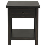 Payne 1-drawer Wood End Table with Shelf Distressed Java | Brown | Distressed Java | 710567