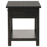 Payne 1-drawer Wood End Table with Shelf Distressed Java | Brown | Distressed Java | 710567