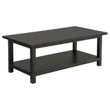 Payne Wood Coffee Table with Shelf Distressed Java | Brown | Distressed Java | 710568