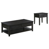 Concord 2-piece Coffee and End Table Set Distressed Java | Black | Distressed Java | 710578-S2