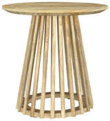 Touhy Round Solid Wood End Side Table Natural Mango | Brown | Natural Mango | 710607