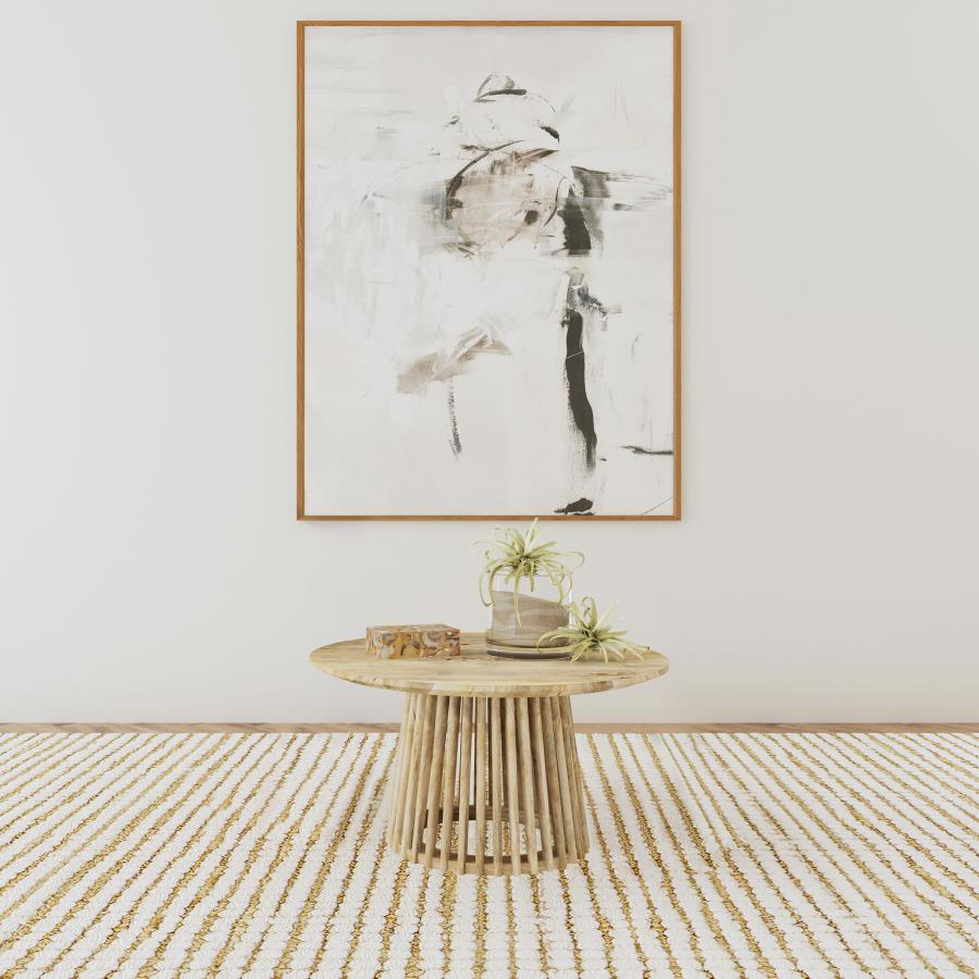 Touhy Round Solid Wood Cocktail Coffee Table Natural Mango | Brown | Natural Mango | 710608