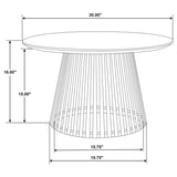 Touhy Round Solid Wood Cocktail Coffee Table Natural Mango | Brown | Natural Mango | 710608