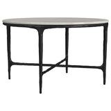 Hermas 3-piece Round Marble Coffee and End Table Set White | 3-piece | 710738-S3