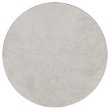 Hermas Round Genuine Marble Top Metal Coffee Table White | King | White | Black | 710738