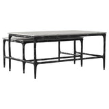 Ebby 2-piece Genuine Marble Top Nesting Coffee Tables White | White | Antique Black | 710740