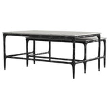 Ebby 2-piece Genuine Marble Top Nesting Coffee Tables White | White | Antique Black | 710740