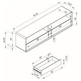 Ellice 71-inch TV Stand Media Console White | King | White | White High Gloss | 710750