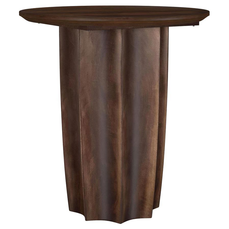 Cayenne Solid Mango Wood Accent Side End Table Walnut