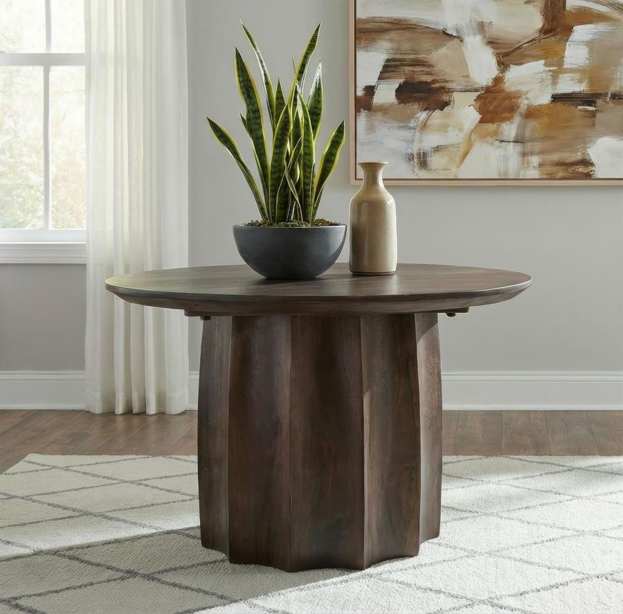 Cayenne Solid Mango Wood Cocktail Coffee Table Walnut | Brown | Walnut | 710778