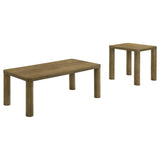 Castlewood 2-piece Cocktail Coffee Table Set Brown Oak | Full | Yellow | Brown Oak | 710858-S2