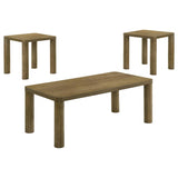 Castlewood 3-piece Cocktail Coffee Table Set Brown Oak | Yellow | Brown Oak | 710858-S3