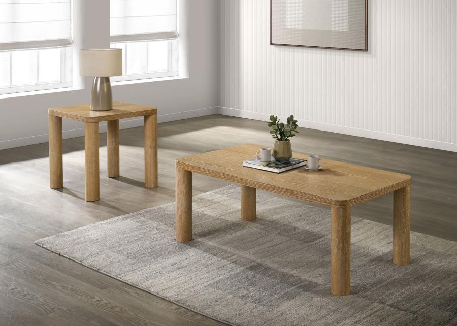 Castlewood 2-piece Cocktail Coffee Table Set Light Oak | Full | Brown | Light Oak | 710868-S2