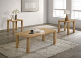 Castlewood 2-piece Cocktail Coffee Table Set Light Oak