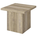 Devar Square Engineered Wood End Table Distressed Pine | Brown | Distressed Pine | 710877