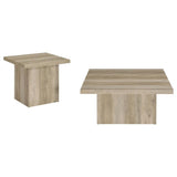 Devar 2-piece Square Coffee End Table Set Distressed Pine | King | Brown | Distressed Pine | 710878-S2