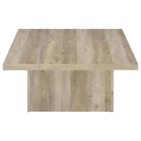 Devar Square Engineered Wood Coffee Table Distressed Pine | Full | Brown | Distressed Pine | 710878