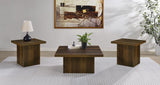 Devar 2-piece Square Coffee and End Table Set Dark Pine