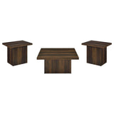 Devar 3-piece Square Coffee and End Table Set Dark Pine | Brown | Dark Pine | 710888-S3