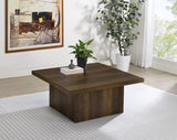 Devar Square Engineered Wood Cocktail Coffee Table Dark Pine | Brown | Dark Pine | 710888