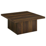 Devar Square Engineered Wood Cocktail Coffee Table Dark Pine | Brown | Dark Pine | 710888