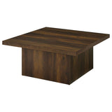 Devar Square Engineered Wood Cocktail Coffee Table Dark Pine | Brown | Dark Pine | 710888