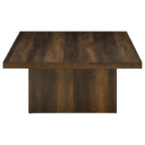 Devar Square Engineered Wood Cocktail Coffee Table Dark Pine | Brown | Dark Pine | 710888
