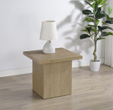 Devar Square Engineered Wood Side End Table Latte | Beige | Latte | 710917
